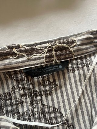 Camisa Zara estampada rayas con lentejuelas