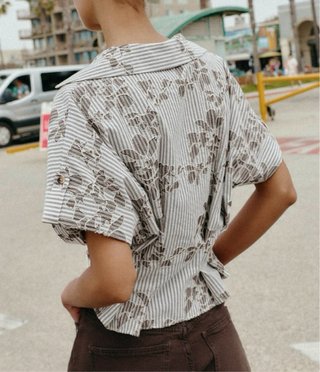 Camisa Zara estampada rayas con lentejuelas