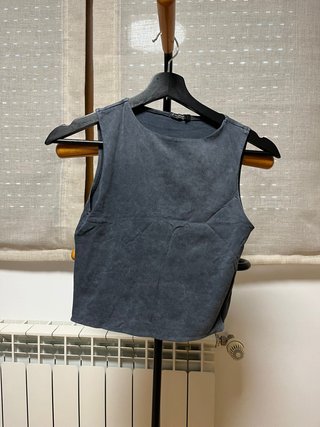 Top gris lavado Stradivarius Talla S