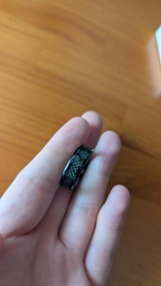 Anillo Fibra de Carbono Negro