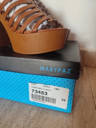Sandalias Marypaz plataforma cangrejera marrón
