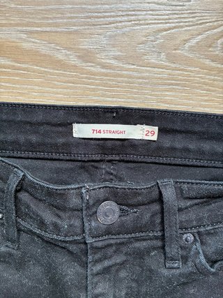 Vaqueros Levi's 714 Straight Negros Talla 29x34
