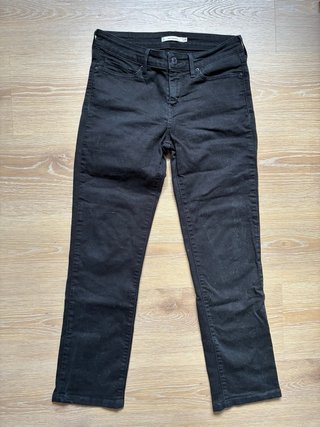 Vaqueros Levi's 714 Straight Negros Talla 29x34