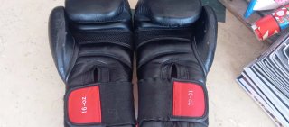Guantes Boxeo Impacto 16 Oz Negros/Rojos