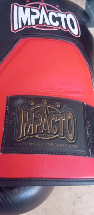 Guantes Boxeo Impacto 16 Oz Negros/Rojos