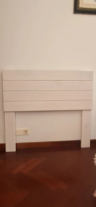 Cabecero pino blanco cama 90