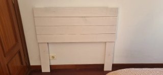 Cabecero pino blanco cama 90