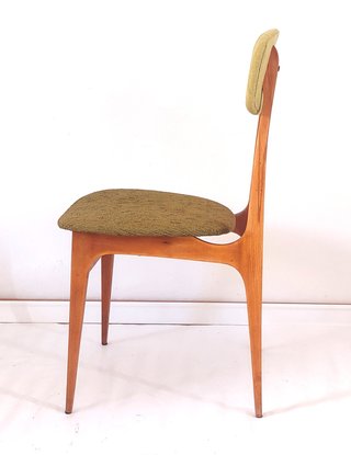 Sedia anni 60 con tessuto verde