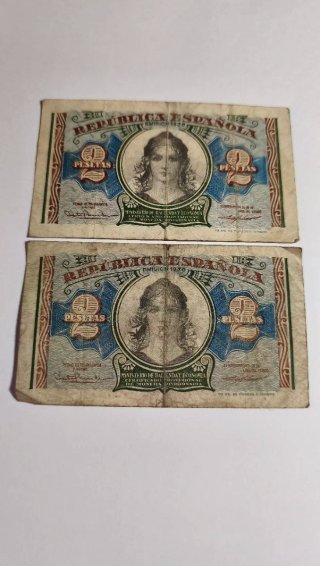 Billete 2 Pesetas República Española 1938