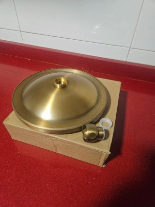 Rociador Ducha 20cm Metal Dorado