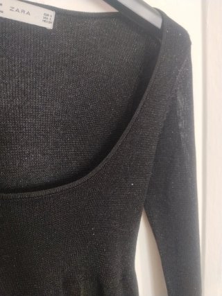 Maglia lunga Zara nera taglia S