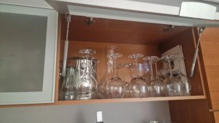 Lote 3 Vitrinas Colgantes Madera y Cristal