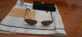 Gafas de sol unisex doradas y marrones