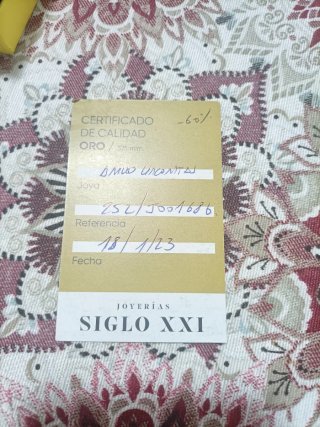 Sortija oro hojas con brillantes