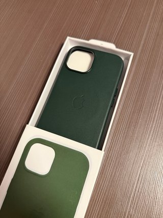 Funda iPhone 15 Leather Magsafe Verde