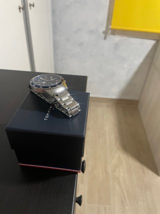 Reloj Tommy Hilfiger Cronógrafo Azul Plateado