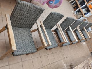 6 Sillones de madera para terraza o jardín