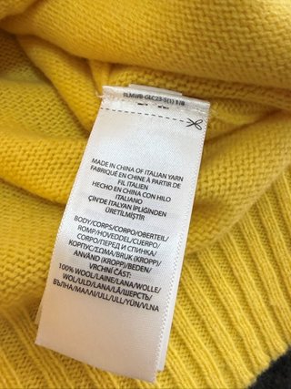 Cardigan Polo Ralph Lauren L 100% Lana Giallo