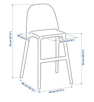 Silla alta para niños resistente