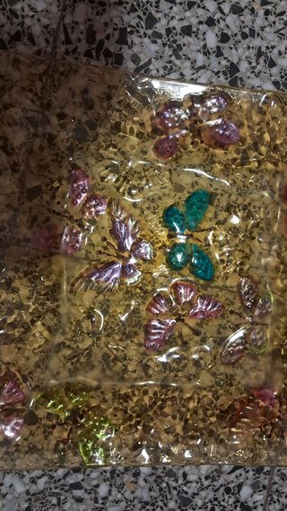 Plato decorativo mariposas