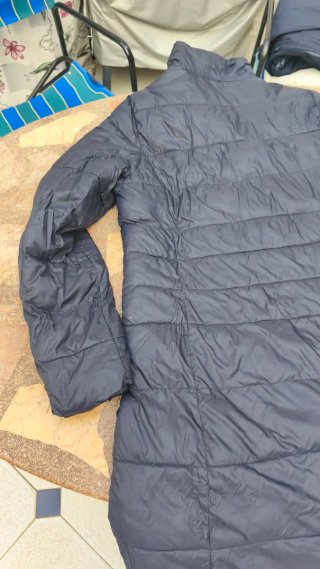 Anorak largo mujer negro