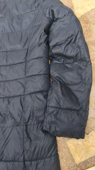 Anorak largo mujer negro