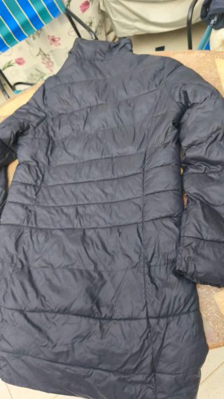 Anorak largo mujer negro
