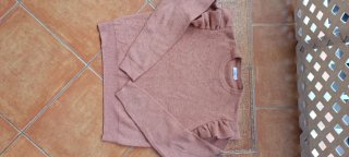 Jersey Tiffosi rosa manga larga con volantes
