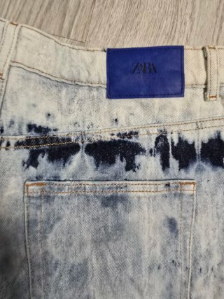 Shorts vaqueros Zara efecto tie-dye