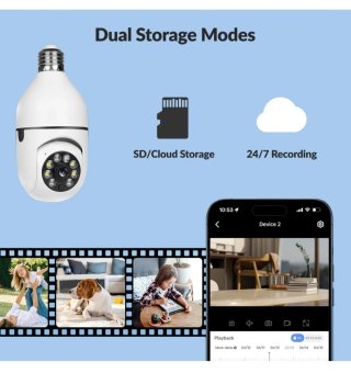 Cámara Seguridad YIIOT Bombilla Wifi