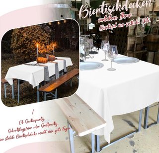 Mantel Mesa Coctel 100x250 cm Blanco