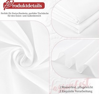 Mantel Mesa Coctel 100x250 cm Blanco