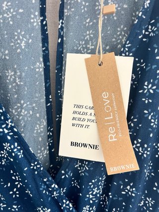 Vestido Brownie floral azul talla S
