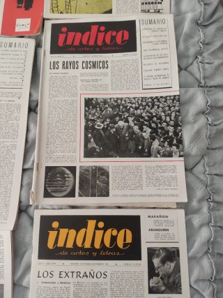 Lote de 9 Revistas Indice