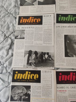 Lote de 9 Revistas Indice
