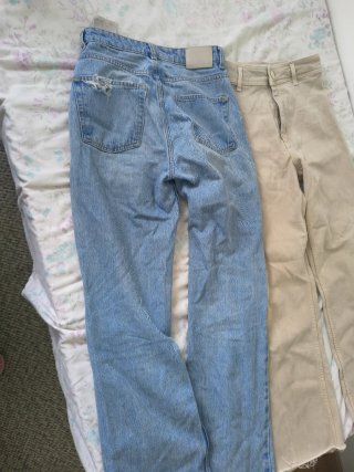 Pantalones vaqueros combinados Talla S