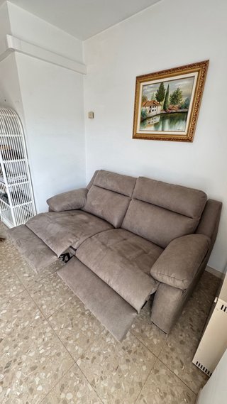 Sofá eléctrico 2 plazas tela