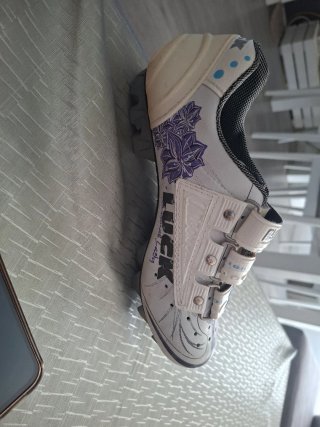 Zapatillas Ciclismo Luck Mujer Blancas Moradas
