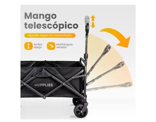Carro plegable negro