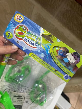 Lote 3 gafas buceo con snorkel verde