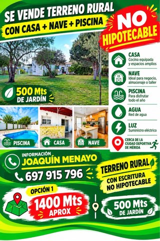 Campo cerca de la ciudad deportiva de Merida