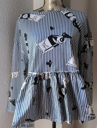 Blusa Rayas con estampado Zara