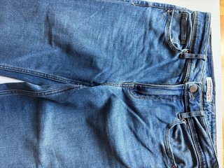 Pantalón vaquero campana azul