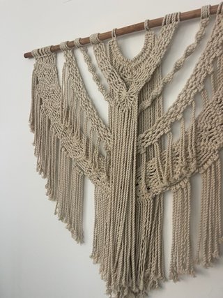 Cabecero Macramé Beige y Marrón