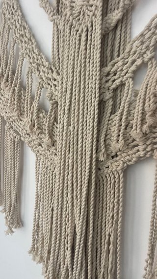 Cabecero Macramé Beige y Marrón