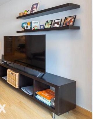 Mueble bajo TV salón modelo Kallaks y dos baldas