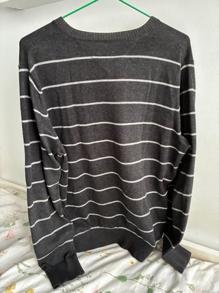 Jersey Tommy Hilfiger Rayas Gris Blanco Talla S