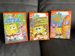 Lote 3 DVD Bob Esponja (Español)