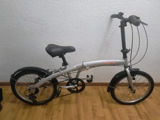 Bicicleta Plegable Plata