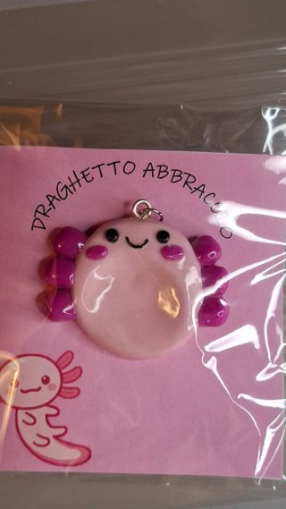 Antistress worrystone Kawaii  a forma di Axolotl